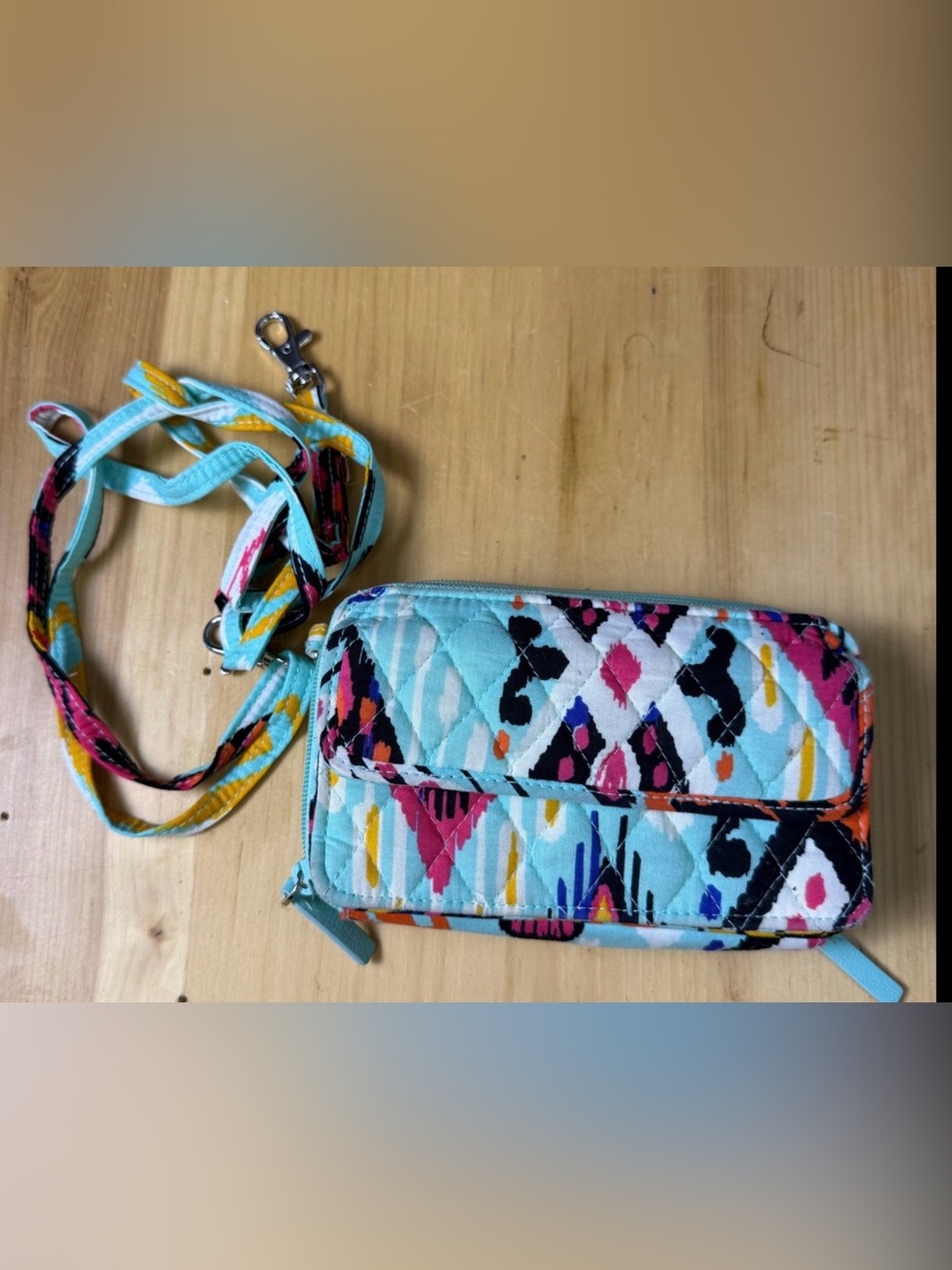 Vera Bradley Quilted Crossbody Purse/Wallet Pueblo Pattern Removable Strap - Picture 1 of 5
